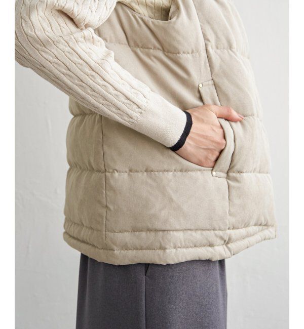 ikka「細コールボリューム襟ベスト」|ダウンベスト・ベスト|