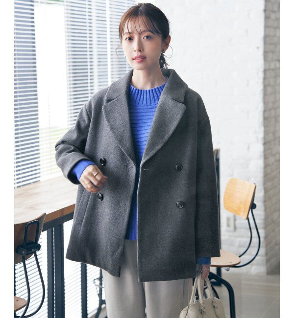 ikka「ウールライクストレッチテーラーコート」|その他|