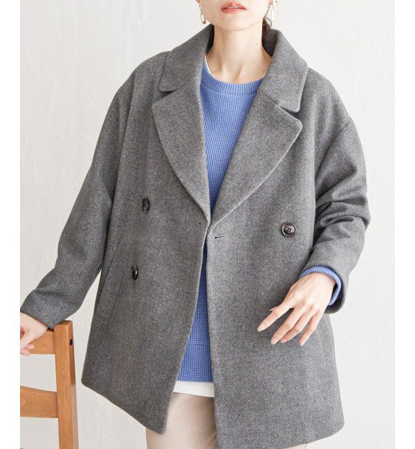 ikka「ウールライクストレッチテーラーコート」|その他|