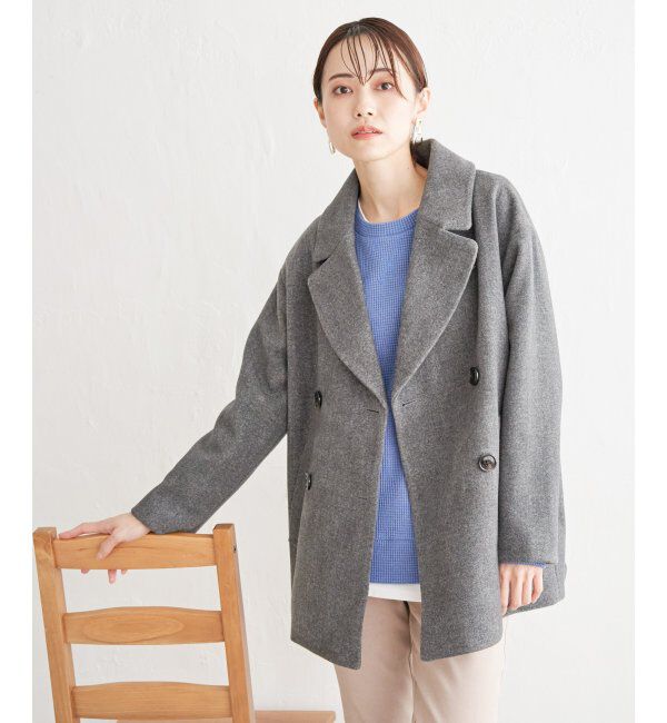 ikka「ウールライクストレッチテーラーコート」|その他|