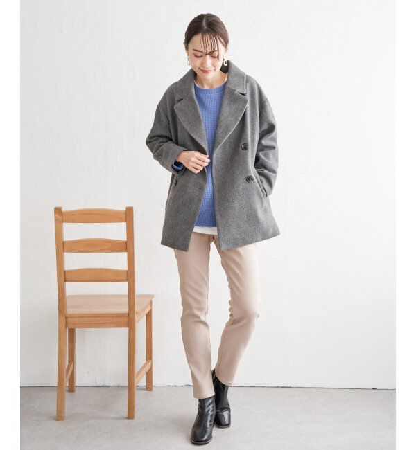 ikka「ウールライクストレッチテーラーコート」|その他|