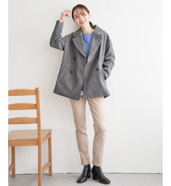 ikka「ウールライクストレッチテーラーコート」|その他|