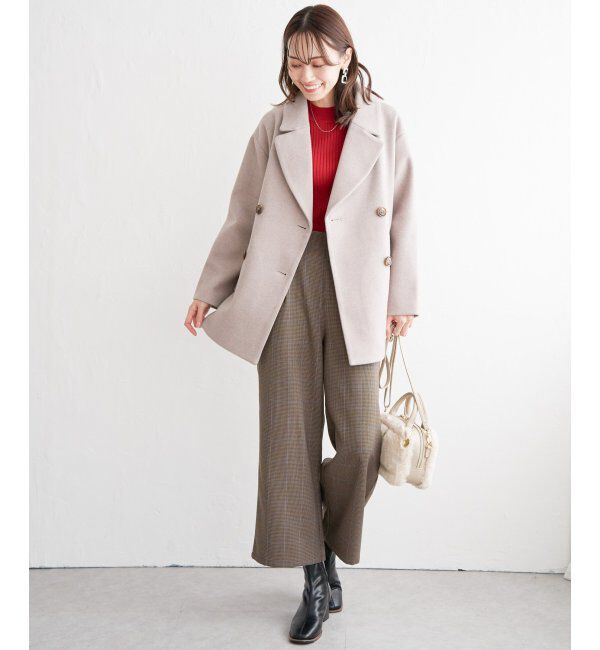 ikka「ウールライクストレッチテーラーコート」|その他|