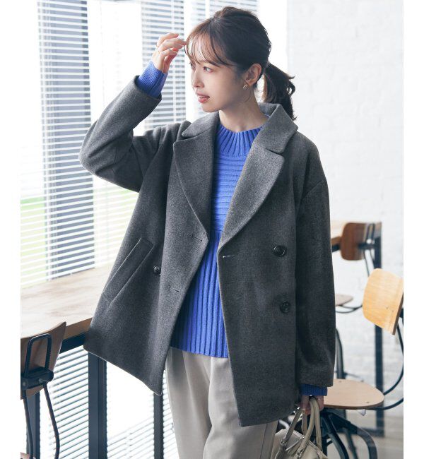 ikka「ウールライクストレッチテーラーコート」|その他|