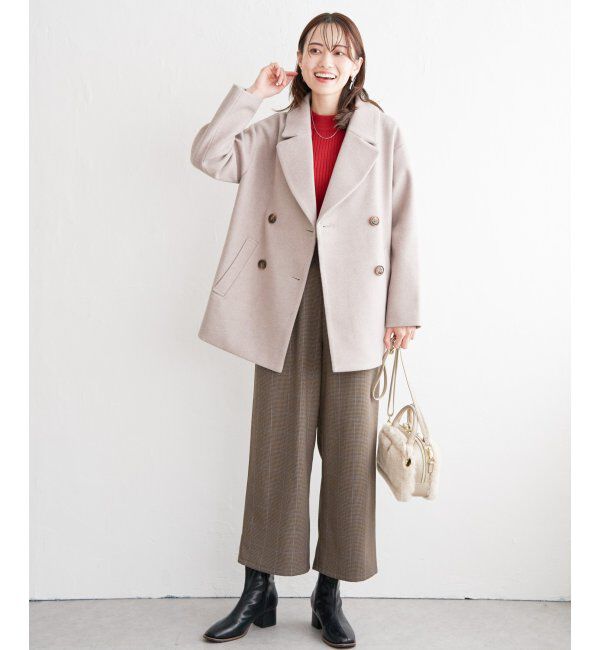 ikka「ウールライクストレッチテーラーコート」|その他|