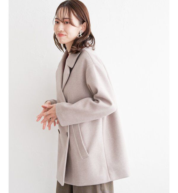 ikka「ウールライクストレッチテーラーコート」|その他|