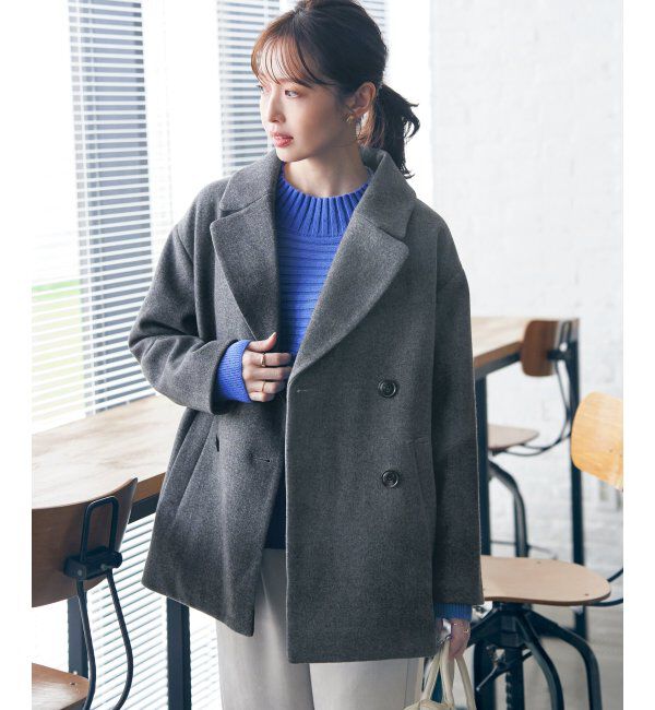 ikka「ウールライクストレッチテーラーコート」|その他|