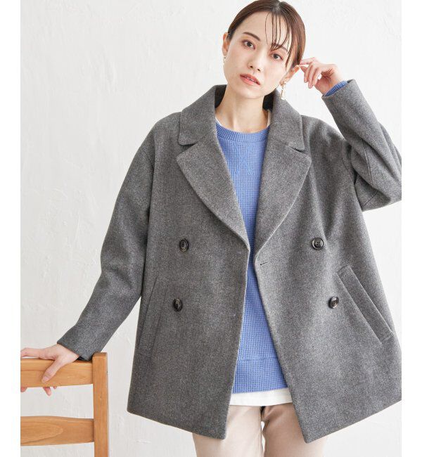 ikka「ウールライクストレッチテーラーコート」|その他|