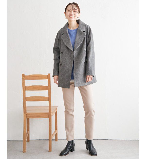 ikka「ウールライクストレッチテーラーコート」|その他|