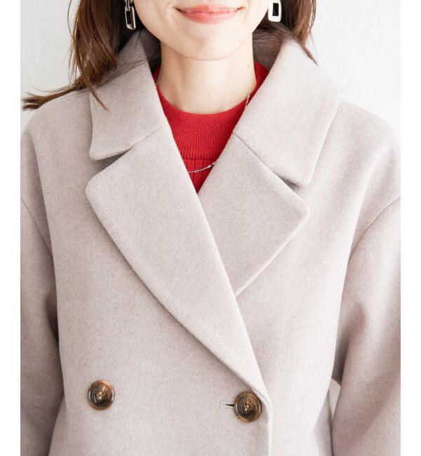 ikka「ウールライクストレッチテーラーコート」|その他|