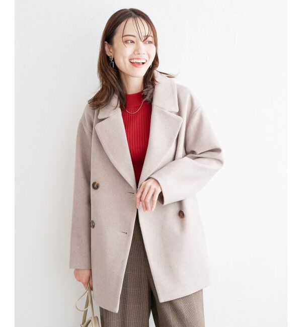 ikka「ウールライクストレッチテーラーコート」|その他|