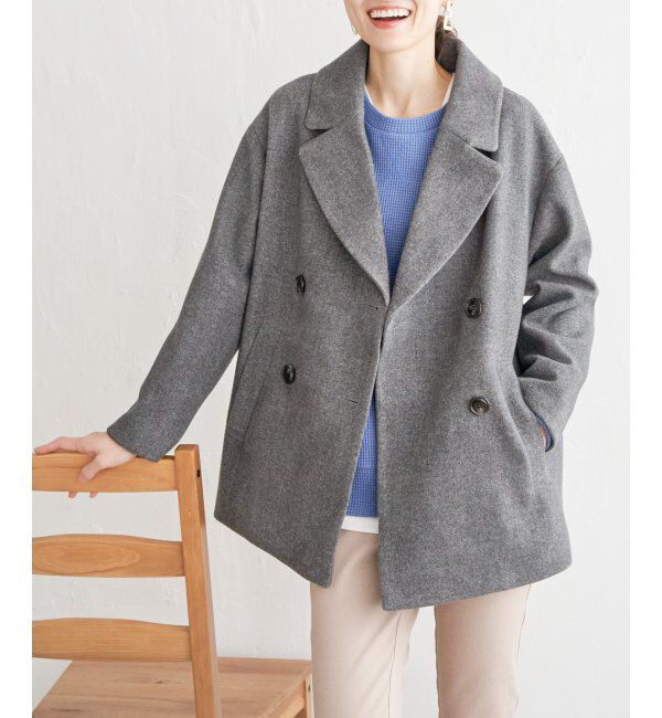 ikka「ウールライクストレッチテーラーコート」|その他|