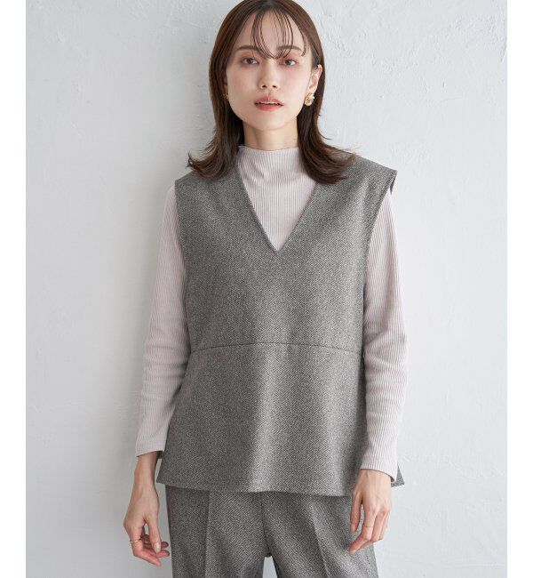 IKKA LOUNGE「【2点セット】ペプラムジレパンツセット」|ワンピース|