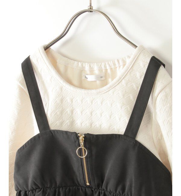 ikka kids「フクレジャガードドッキングワンピース（120~160cm）」|スカート|