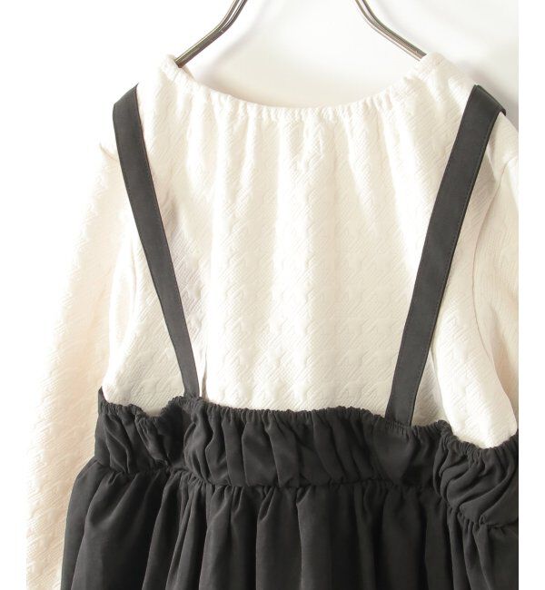 ikka kids「フクレジャガードドッキングワンピース（120~160cm）」|スカート|