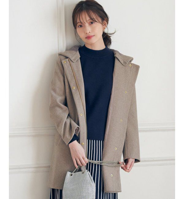 IKKA LOUNGE「ウールライクストレッチフードコート」|その他|