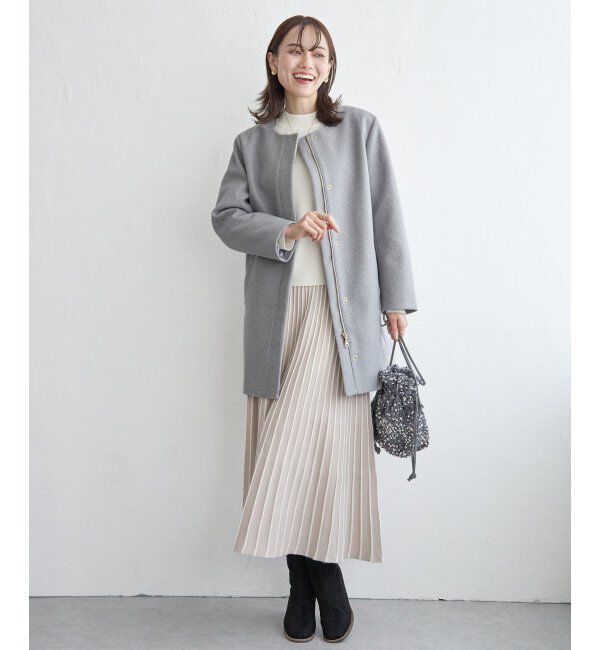 IKKA LOUNGE「ウールライクストレッチフードコート」|その他|