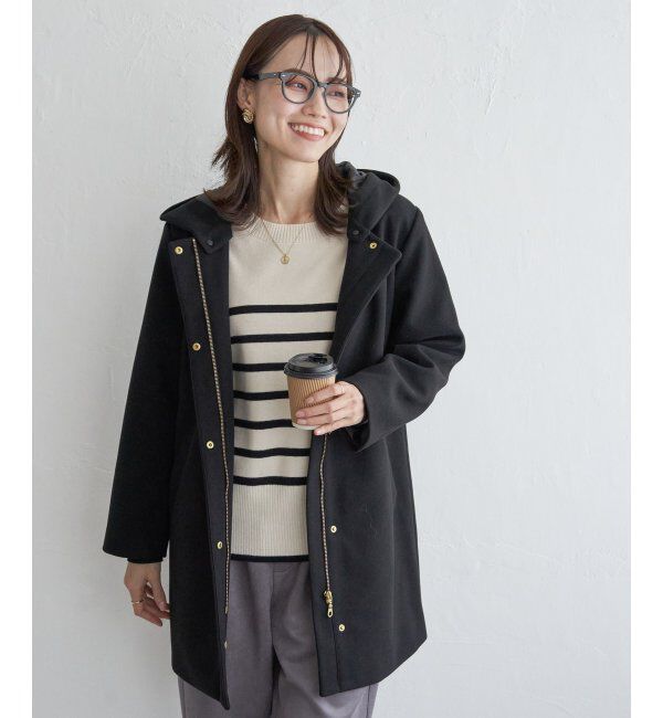 IKKA LOUNGE「ウールライクストレッチフードコート」|その他|