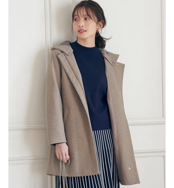 IKKA LOUNGE「ウールライクストレッチフードコート」|その他|