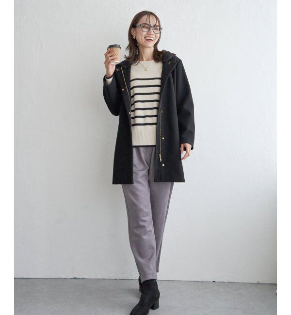 IKKA LOUNGE「ウールライクストレッチフードコート」|その他|