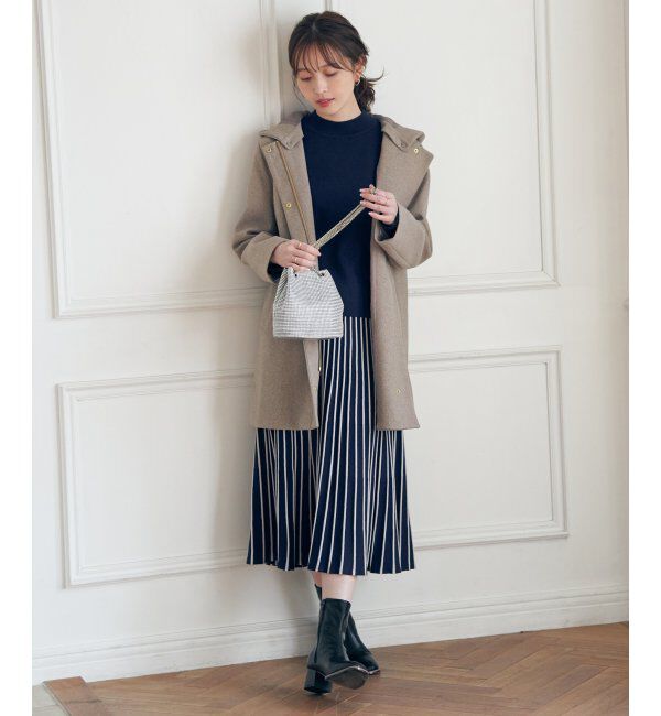 IKKA LOUNGE「ウールライクストレッチフードコート」|その他|