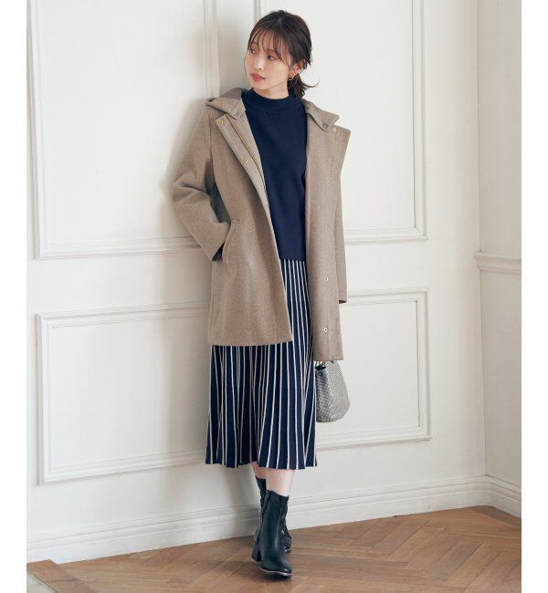 IKKA LOUNGE「ウールライクストレッチフードコート」|その他|