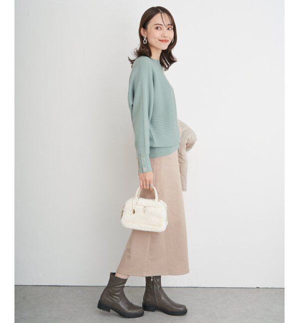 IKKA LOUNGE「横リブドルマンラメニットプルオーバー」|プルオーバー|