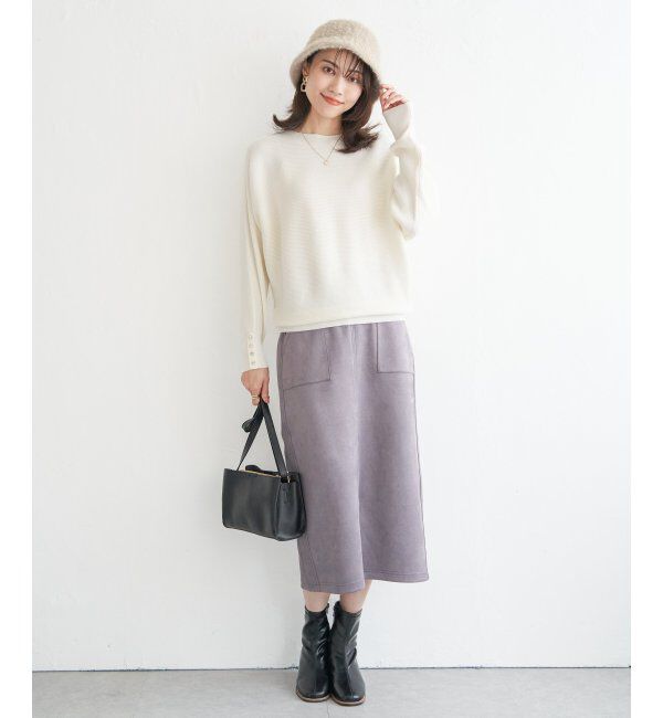 IKKA LOUNGE「横リブドルマンラメニットプルオーバー」|プルオーバー|