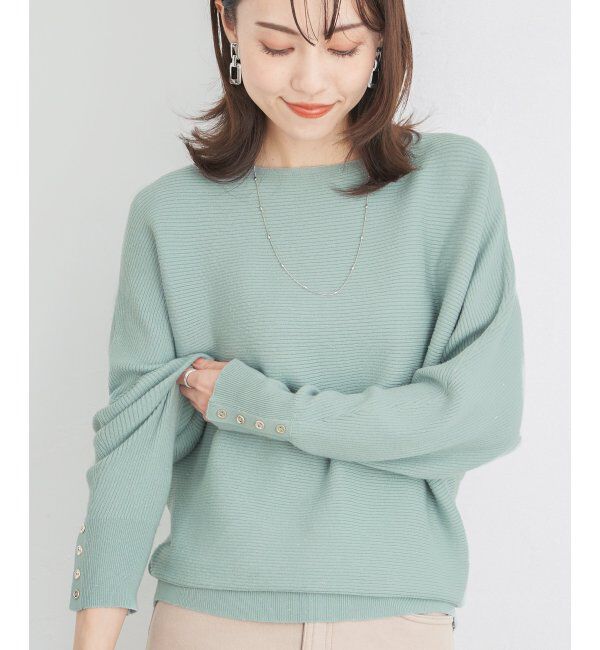 IKKA LOUNGE「横リブドルマンラメニットプルオーバー」|プルオーバー|