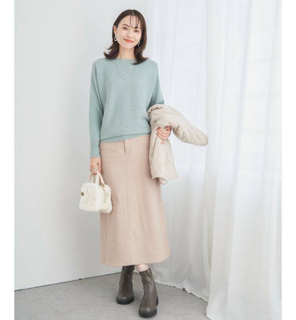 IKKA LOUNGE「横リブドルマンラメニットプルオーバー」|プルオーバー|