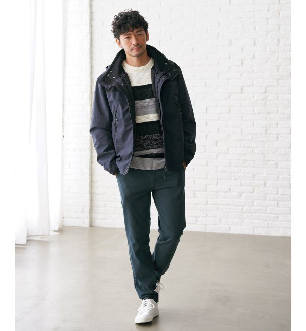 ikka「モールミックスボーダーニット」|プルオーバー|