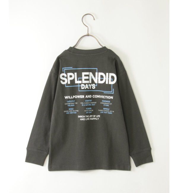 ikka kids「バックプリントロンT（120~160cm）」|Tシャツ・カットソー|ダークグレー