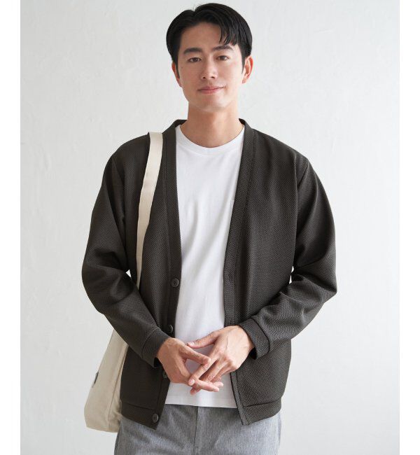 ikka「パイナップルサイドポケカーデ」|カーディガン|