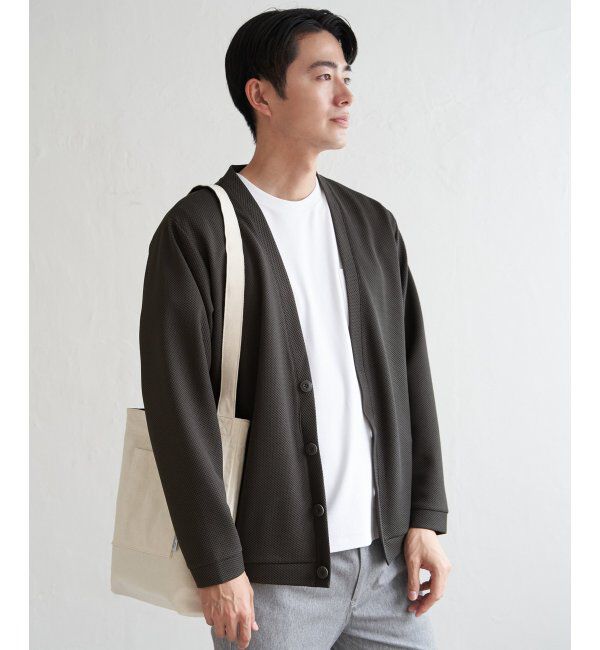 ikka「パイナップルサイドポケカーデ」|カーディガン|