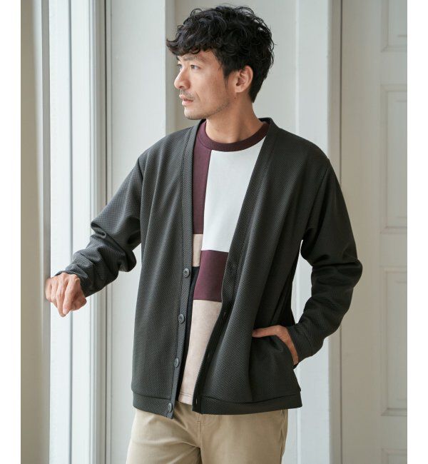 ikka「パイナップルサイドポケカーデ」|カーディガン|