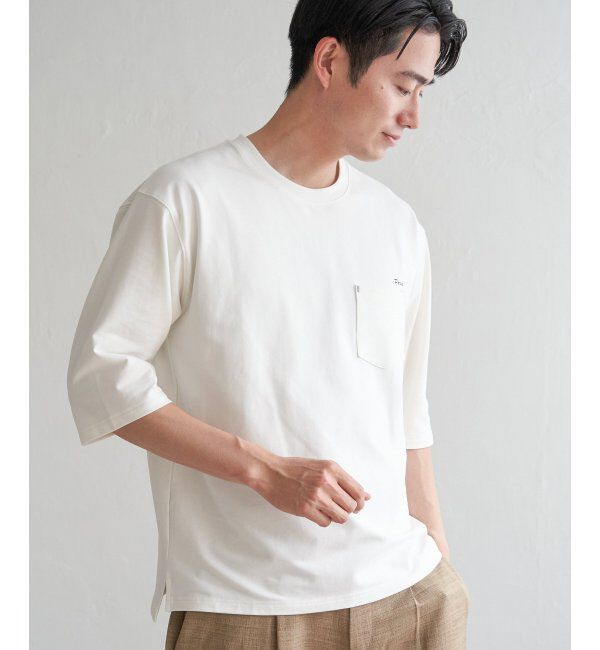 ikka「インレイ７ブポケットプリントＴ」|Tシャツ・カットソー|