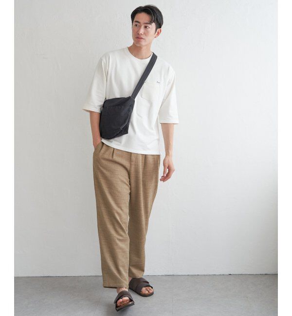 ikka「インレイ７ブポケットプリントＴ」|Tシャツ・カットソー|