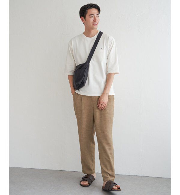 ikka「インレイ７ブポケットプリントＴ」|Tシャツ・カットソー|