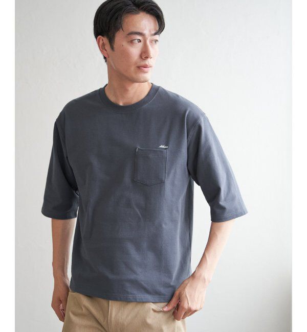 ikka「インレイ７ブポケットプリントＴ」|Tシャツ・カットソー|