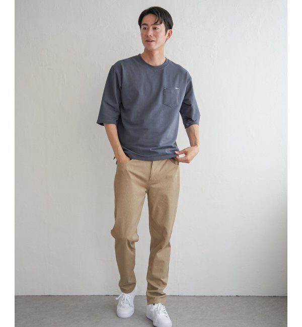 ikka「インレイ７ブポケットプリントＴ」|Tシャツ・カットソー|