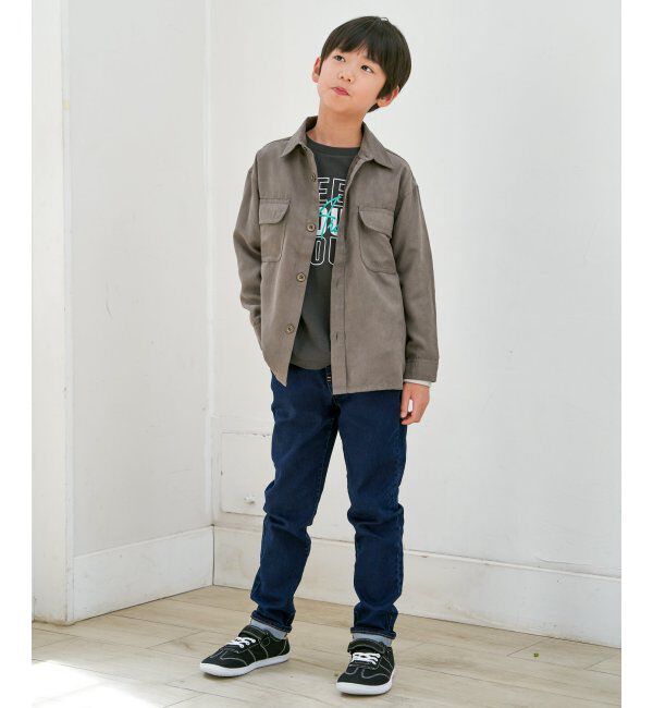 ikka kids「袖レイヤードロゴプリントロンT（120~160cm）」|Tシャツ・カットソー|