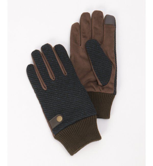 ikka「リブ編みグローブ」|手袋|ネイビーブルー