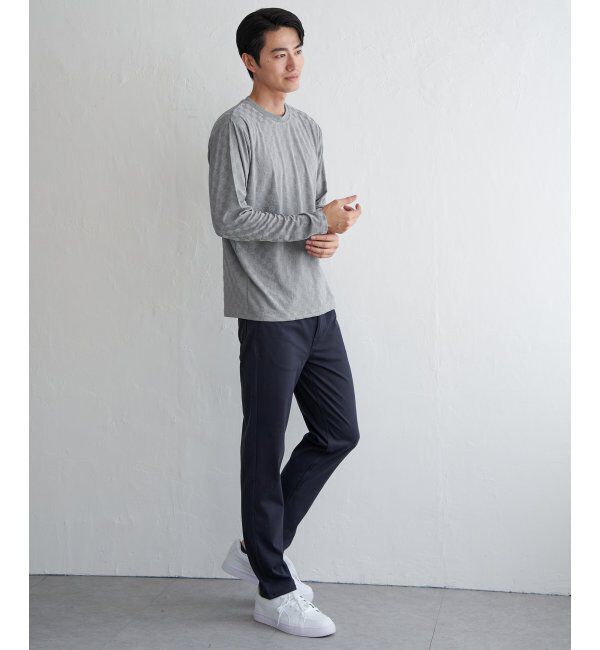 IKKA LOUNGE「リンクスジャカード市松ロンT」|Tシャツ・カットソー|