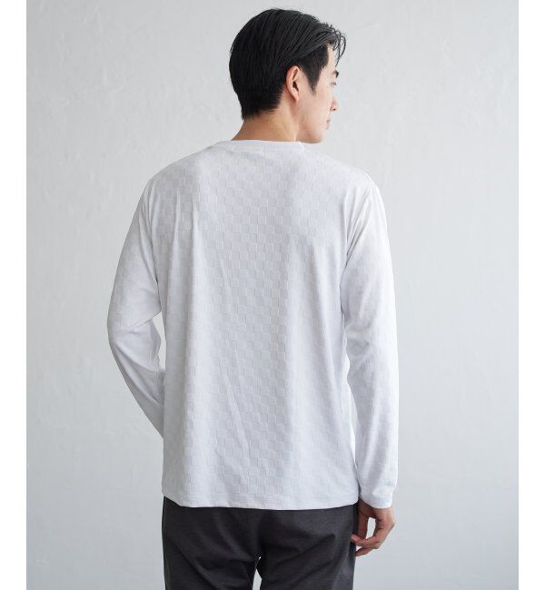 IKKA LOUNGE「リンクスジャカード市松ロンT」|Tシャツ・カットソー|