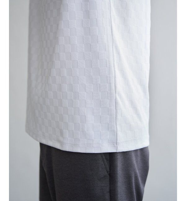 IKKA LOUNGE「リンクスジャカード市松ロンT」|Tシャツ・カットソー|