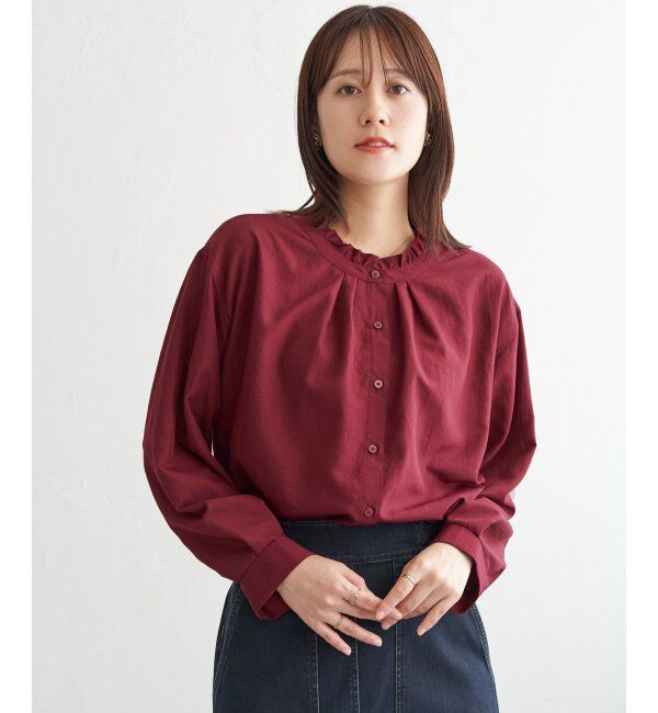 ikka「襟フリル2WAYブラウス」|シャツ・ブラウス|