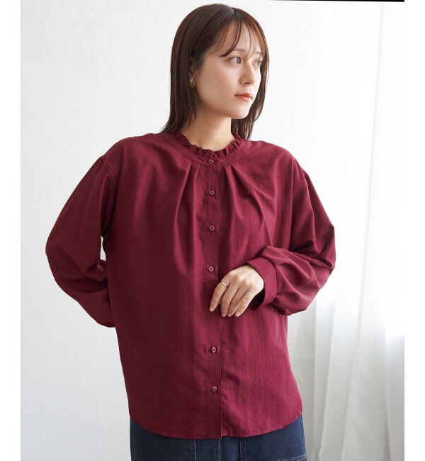 ikka「襟フリル2WAYブラウス」|シャツ・ブラウス|