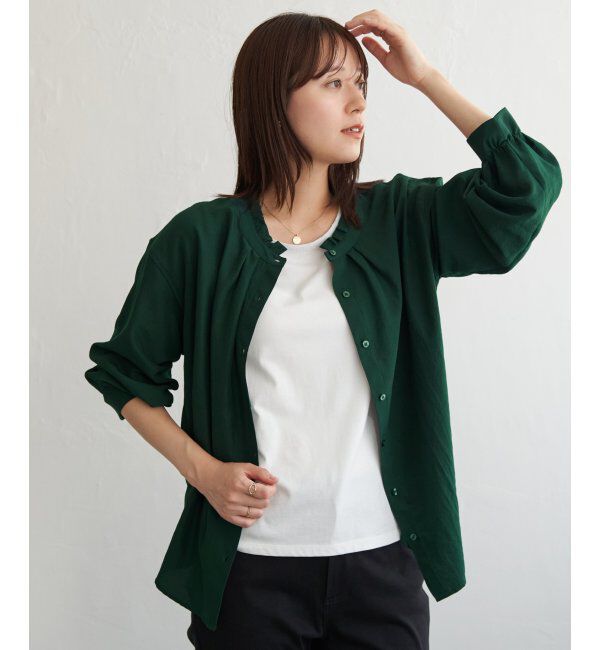 ikka「襟フリル2WAYブラウス」|シャツ・ブラウス|