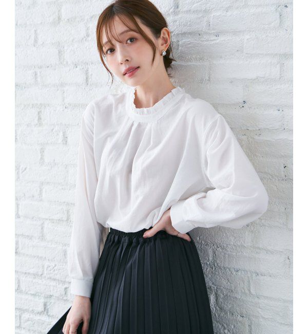 ikka「襟フリル2WAYブラウス」|シャツ・ブラウス|