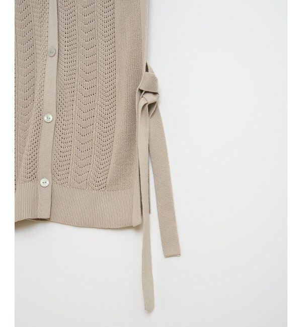 ikka「綿混サイドリボンニットベスト」|ニット・セーター|